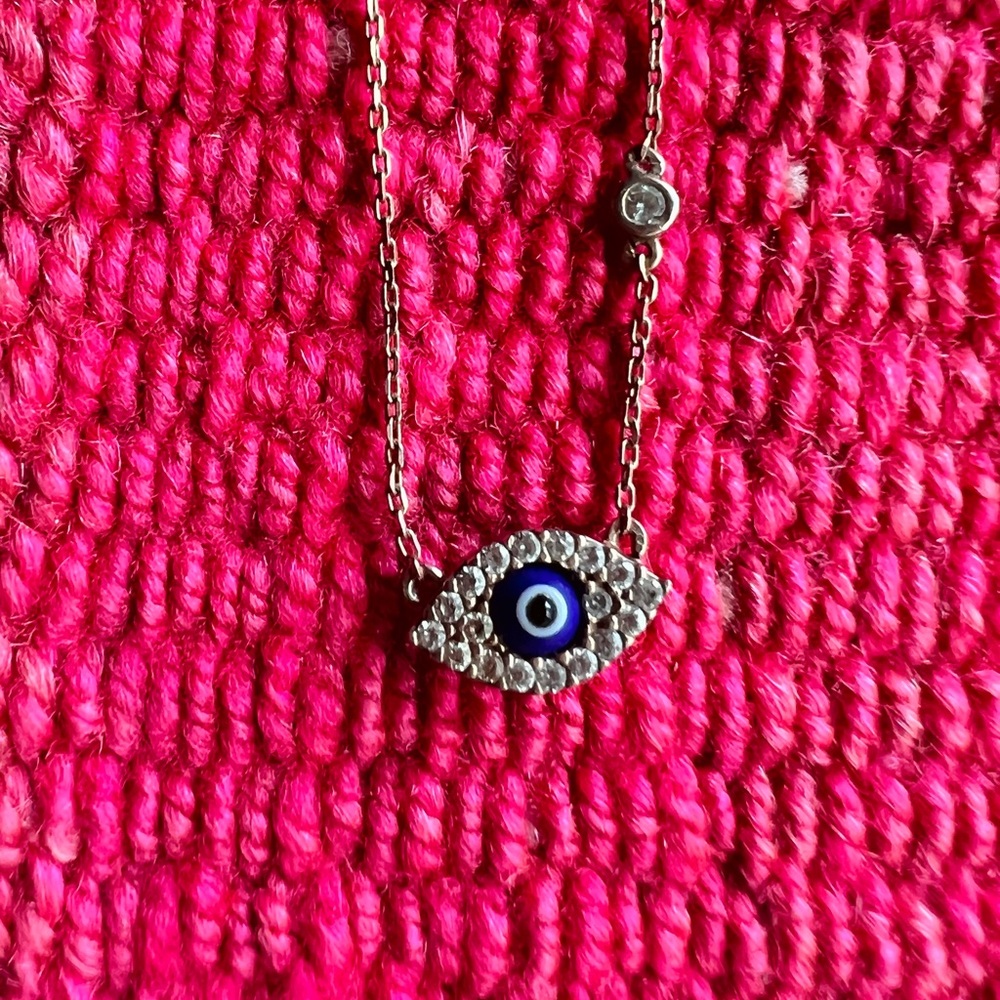 Evil Eye Rose Gold Necklace